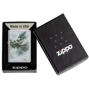 Зажигалка ZIPPO Luis Royo с покрытием Street Chrome, латунь/сталь, серебристая, 38x13x57 мм-5