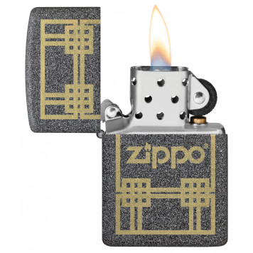 Зажигалка ZIPPO с покрытием Iron Stone, латунь/сталь, серая, матовая, 38x13x57 мм-2