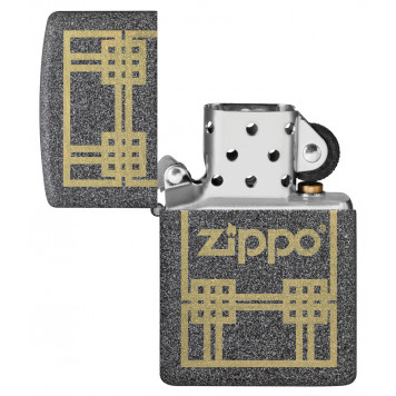 Зажигалка ZIPPO с покрытием Iron Stone, латунь/сталь, серая, матовая, 38x13x57 мм-3