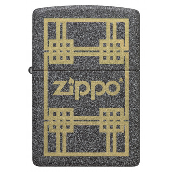 Зажигалка ZIPPO с покрытием Iron Stone, латунь/сталь, серая, матовая, 38x13x57 мм-1