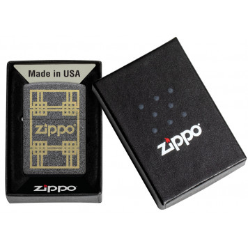 Зажигалка ZIPPO с покрытием Iron Stone, латунь/сталь, серая, матовая, 38x13x57 мм-5