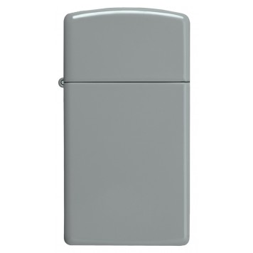 Зажигалка ZIPPO Slim® с покрытием Flat Grey, латунь/сталь, серая, матовая, 29x10x60 мм-1