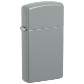 Зажигалка ZIPPO Slim® с покрытием Flat Grey, латунь/сталь, серая, матовая, 29x10x60 мм