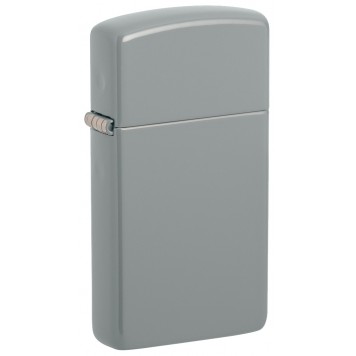 Зажигалка ZIPPO Slim® с покрытием Flat Grey, латунь/сталь, серая, матовая, 29x10x60 мм