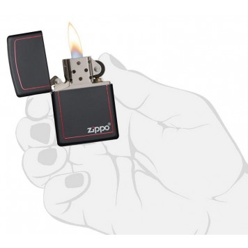 Зажигалка ZIPPO Classic с покрытием Black Matte, латунь/сталь, чёрная, матовая, 38x13x57 мм-2
