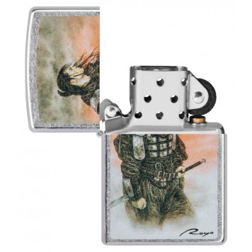 Зажигалка ZIPPO Luis Royo с покрытием Street Chrome, латунь/сталь, серебристая, 38x13x57 мм-3