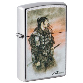 Зажигалка ZIPPO Luis Royo с покрытием Street Chrome, латунь/сталь, серебристая, 38x13x57 мм