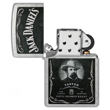 Зажигалка ZIPPO Jack Daniels® с покрытием Street Chrome, латунь/сталь, серебристая, 38x13x57 мм-3