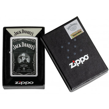 Зажигалка ZIPPO Jack Daniels® с покрытием Street Chrome, латунь/сталь, серебристая, 38x13x57 мм-4