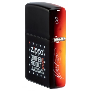 Зажигалка ZIPPO Mazzi с покрытием 540 Matte, латунь/сталь, разноцветная, матовая, 38x13x57 мм-4