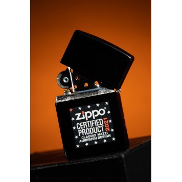 Зажигалка ZIPPO Mazzi с покрытием 540 Matte, латунь/сталь, разноцветная, матовая, 38x13x57 мм-9