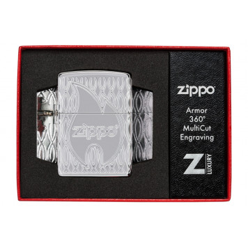 Зажигалка ZIPPO Armor® с покрытием High Polish Chrome, латунь/сталь, серебристая, 38x13x57 мм-5