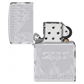 Зажигалка ZIPPO Armor® с покрытием High Polish Chrome, латунь/сталь, серебристая, 38x13x57 мм-3