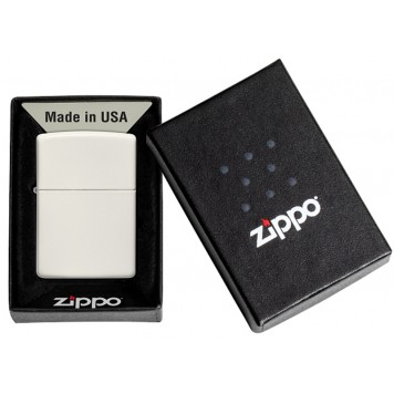 Зажигалка ZIPPO Classic с покрытием Glow In The Dark, латунь/сталь, белая, матовая, 38x13x57 мм-9