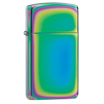 Зажигалка ZIPPO Slim® с покрытием Spectrum™, латунь/сталь, разноцветная, глянцевая, 29x10x60 мм