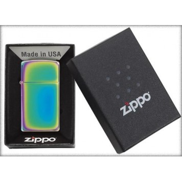 Зажигалка ZIPPO Slim® с покрытием Spectrum™, латунь/сталь, разноцветная, глянцевая, 29x10x60 мм-3