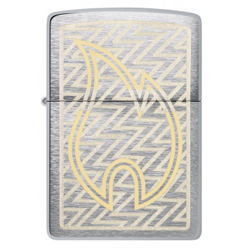 Зажигалка ZIPPO с покрытием Brushed Chrome, латунь/сталь, серебристая, 38x13x57 мм-1