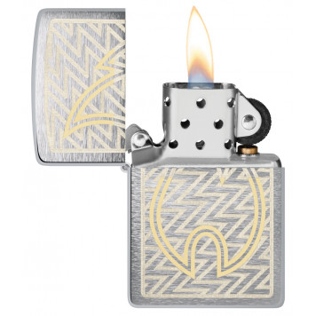 Зажигалка ZIPPO с покрытием Brushed Chrome, латунь/сталь, серебристая, 38x13x57 мм-2