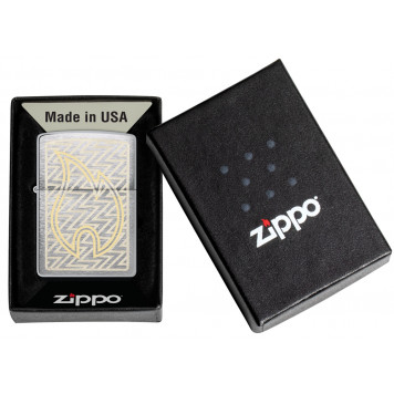 Зажигалка ZIPPO с покрытием Brushed Chrome, латунь/сталь, серебристая, 38x13x57 мм-5