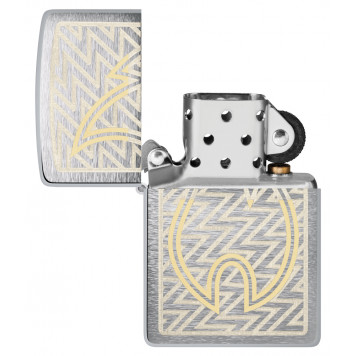 Зажигалка ZIPPO с покрытием Brushed Chrome, латунь/сталь, серебристая, 38x13x57 мм-3