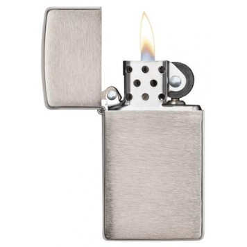 Зажигалка ZIPPO Slim® с покрытием Brushed Chrome, латунь/сталь, серебристая, матовая, 29x10x60 мм-3