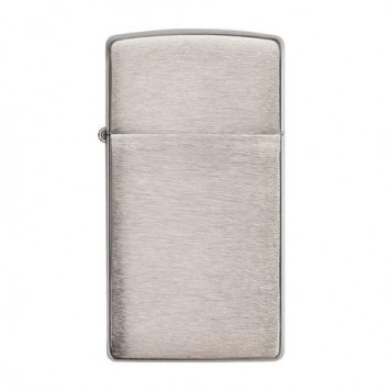 Зажигалка ZIPPO Slim® с покрытием Brushed Chrome, латунь/сталь, серебристая, матовая, 29x10x60 мм-4