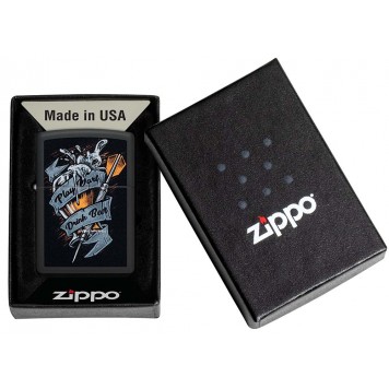 Зажигалка ZIPPO Darts с покрытием Black Matte, латунь/сталь, черная 38x13x57 мм-5