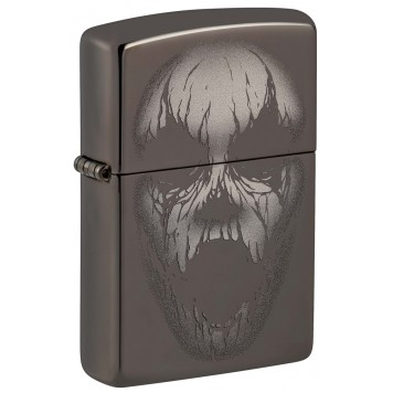 Зажигалка ZIPPO Screaming Monster с покрытием Black Ice®, латунь/сталь, черная, 38x13x57 мм