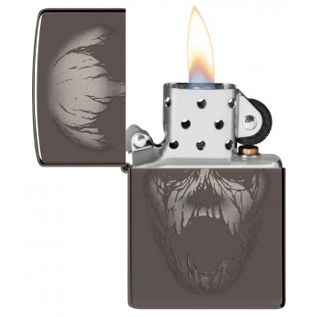 Зажигалка ZIPPO Screaming Monster с покрытием Black Ice®, латунь/сталь, черная, 38x13x57 мм-2