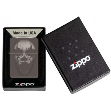 Зажигалка ZIPPO Screaming Monster с покрытием Black Ice®, латунь/сталь, черная, 38x13x57 мм-5