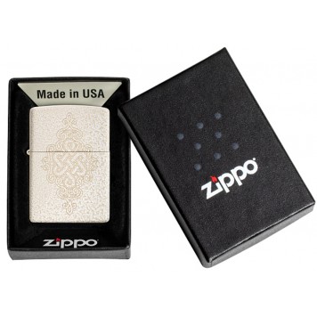 Зажигалка ZIPPO Lucky Knot Design с покрытием Mercury Glass, латунь/сталь, бежевая, 38x13x57 мм-1