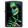 Зажигалка ZIPPO Skeleton Design с покрытием Black Light, латунь/сталь, черная, матовая, 38x13x57 мм