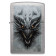 Зажигалка ZIPPO Dragon Design с покрытием Linen Weave, латунь/сталь, серебристая, 38x13x57 мм