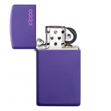 Зажигалка ZIPPO Slim® с покрытием Purple Matte, латунь/сталь, фиолетовая, матовая, 29x10x60 мм-3