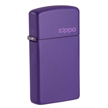 Зажигалка ZIPPO Slim® с покрытием Purple Matte, латунь/сталь, фиолетовая, матовая, 29x10x60 мм