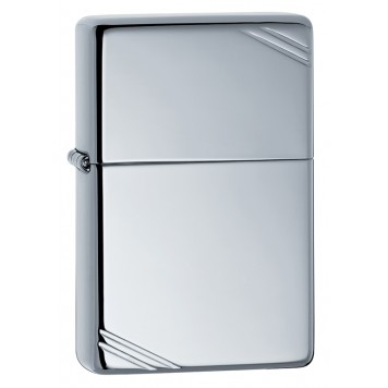 Зажигалка ZIPPO Vintage™с покрытием High Polish Chrome, латунь/сталь, серебристая, 38x13x57 мм