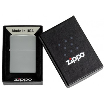 Зажигалка ZIPPO Classic с покрытием Flat Grey, латунь/сталь, серая, матовая, 38x13x57 мм-2