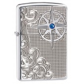 Зажигалка ZIPPO Armor™ с покрытием High Polish Chrome, латунь/сталь, серебристая, 37х13x58 мм