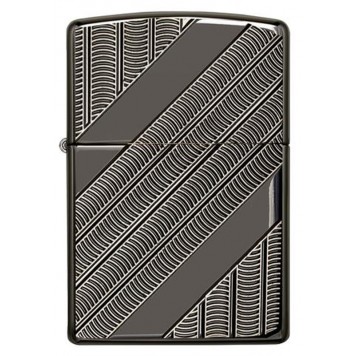 Зажигалка ZIPPO Armor™ с покрытием High Polish Black Ice®, латунь/сталь, чёрная, 37х13x58 мм-1