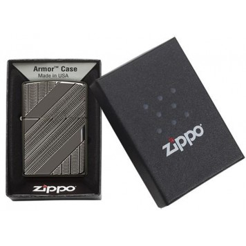 Зажигалка ZIPPO Armor™ с покрытием High Polish Black Ice®, латунь/сталь, чёрная, 37х13x58 мм-4