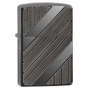 Зажигалка ZIPPO Armor™ с покрытием High Polish Black Ice®, латунь/сталь, чёрная, 37х13x58 мм