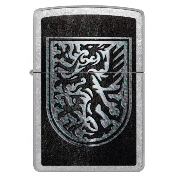 Зажигалка ZIPPO Dragon Design с покрытием Street Chrome, латунь/сталь, серебристая, 38x13x57 мм-1