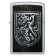 Зажигалка ZIPPO Dragon Design с покрытием Street Chrome, латунь/сталь, серебристая, 38x13x57 мм