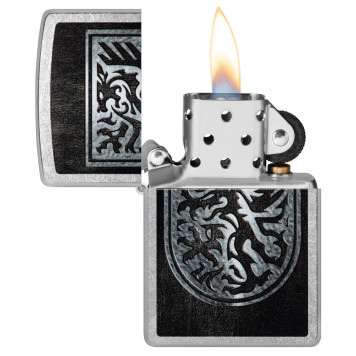 Зажигалка ZIPPO Dragon Design с покрытием Street Chrome, латунь/сталь, серебристая, 38x13x57 мм-2