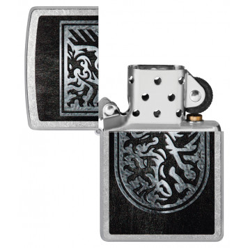 Зажигалка ZIPPO Dragon Design с покрытием Street Chrome, латунь/сталь, серебристая, 38x13x57 мм-3