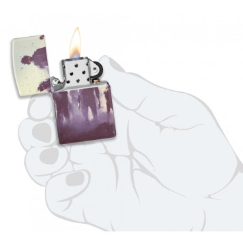 Зажигалка ZIPPO Zombie Design с покрытием 540 Matte, латунь/сталь, белая, матовая, 38x13x57 мм-4