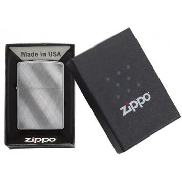 Зажигалка ZIPPO Classic с покрытием Brushed Chrome, латунь/сталь, серебристая, матовая, 38x13x57 мм-2