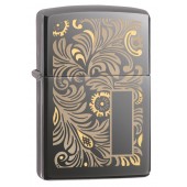 Зажигалка ZIPPO Classic с покрытием Black Ice®, латунь/сталь, чёрная, глянцевая, 36х12х56 мм