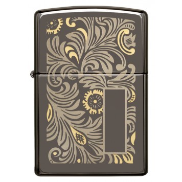 Зажигалка ZIPPO Classic с покрытием Black Ice®, латунь/сталь, чёрная, глянцевая, 36х12х56 мм-4