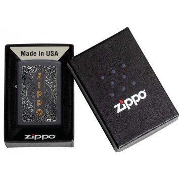 Зажигалка ZIPPO Classic с покрытием Black Matte, латунь/сталь, черная, 38x13x57 мм-5
